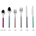 Moxinox Colorful 48 Piece Flatware Set Silverware Tableware Spoons Forks Knives Set with Tray