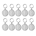 MagiDeal 10 pcs Round Blank Insert Photo Picture Frame Split Ring Keychain
