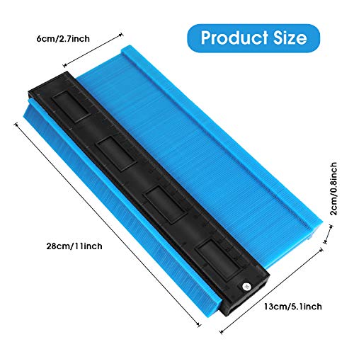 KEGOUU Contour Gauge 10 Inch Profile Gauge Measure Ruler Contour Duplicator for Precise Measurement Tiling Laminate Wood Marking Tool