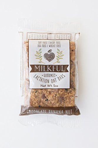 MILKFUL Lactation Bars- Wholesome Alternative to Lactation Cookies - Lactation Supplement for Breastfeeding Moms. Supports Breast Milk Supply. (6 Bars- Chocolate Chip/Banana) Allergen Free Mommy Snack