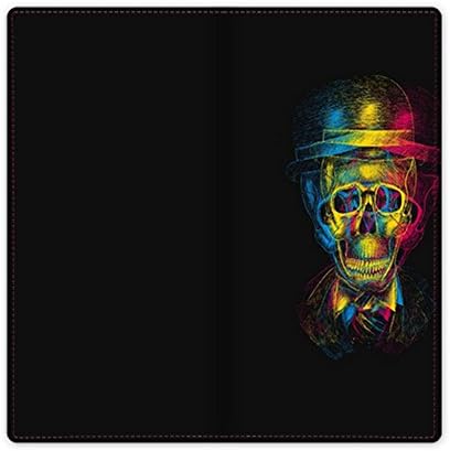 Abstract Skull Art Print Genuine Leather Women/Girl Wallet Purse Handbag Wallet with Debt Crads Slot