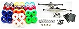 5.0 Skateboard Trucks (Silver), Skateboard wheels 52mm, Skateboard Bearings, Skateboard Pads, Skateboard Hardware 1