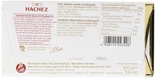 Hachez Edel Tafel - Edel Mokka-Sahne (100 g) – Bild 2