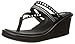 Skechers Cali Women's Rumblers 38559 Wedge Flip Flop,black,8 M US