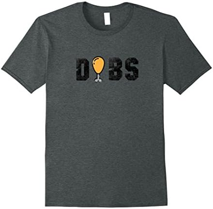 Mens Dibs - Funny Turkey Leg Tee Shirt 2XL Dark Heather
