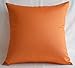 Aiking Home Solid Faux Silk Euro Sham/Pillow Cover, Zipper Closure, 26 by 26 Inches, Orange