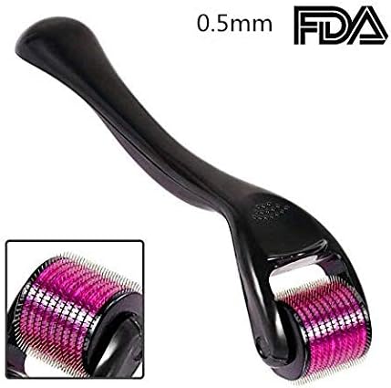Derma Roller Cosmetic Microneedle Roller for Face, 540 0.5mm Titanium Microneedles- Home Use DermaRoller Kit, Micro Needles Facial Roller Includes Free Storage Case Made by Worldzx