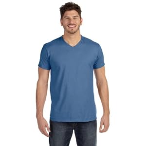 Hanes Men’s 6-Pack V-Neck T-Shirt – 3 Vintage Denim / 3 Vintage Khaki – XXX-Large