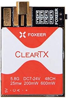 FOXEER ClearTX 5.8G 48CH 25/200/600mW Adjustable Power Video Transmitter with Race Band & Pit Mode