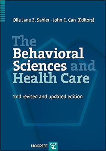 The Behavioral Sciences And Health Care 9780889373075 Medicine Health Science Books Amazon Com