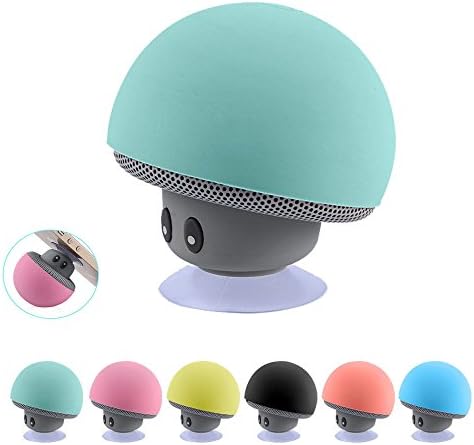 SUNMENCO Six Colors Mini Bluetooth Speaker Suction Cup Phone Holder Portable Stereo Speakers Wireless Music Player Built-in Lithium Battery and Mic Hands-Free for iPhone ipad Android Phones Laptop