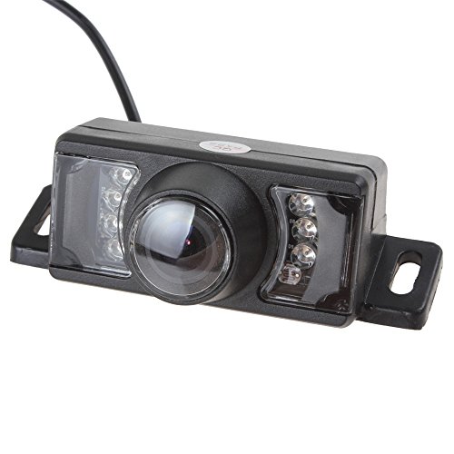 Night Vision Waterproof Car Rear View Camera High Definition Color Wide Viewing Angle Universal Car Rear View License Plate Backup Camera with 7 Infrared Night Vision LED for Car DVD Player