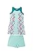 Street Tennis Club Girls Tennis Dress & Golf Outfit, Athletic Skirts Dress with Built-in Shorts - Girls Active Golf and Tennis Clothes Beach Club/Aqua Medium (8-9 Years)