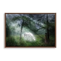 Framed Canvas Wall Art Unicorn Canvas Prints Home Artwork Decoration for Living Room,Bedroom - 16x24 inches