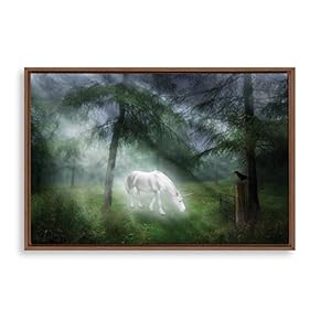 signwin Framed Canvas Wall Art Unicorn Canvas Prints...