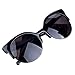 Anywa Fashion Vintage UV400 Sunglasses Retro Cat Eye Semi-Rim Round Glasses Unisex