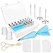 Cake Decorating Supplies,36 Pieces Cake Decorating Supplies Kit with 24 Icing Tips,2 Silicone Pastry Bags,2 Flower Nails,2 Reusable Plastic Couplers,2 Cake Brush,3 Cake Scrapers,1 Flower Lifter