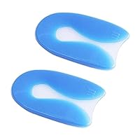 Vinmax 1 Pair Heel Cushion Soft Silicone Gel Heel Pads Shock Absorbing Half Insole Shoe Pad Inserts Orthotic Insole Protecting Heel Pads for Plantar Fasciitis Heel Spur, Heel Pain Relief & Rehab