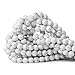 CHEAVIAN 8mm 45PCS Natural White Howlite Gemstone Round Loose Stone Beads for Jewelry Making DIY Crafts Design 1 Strand 15