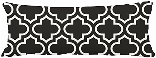 Decorative Body Pillows Black White Trellis Pattern Unique Design Home Decor Pillow Case Cover 20-Inch x 54-Inch Custom Sofa Cotton Cushion Pillowcases