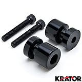 Krator Black Swingarm Spools Sliders Motorcycle Bobbins For Honda CBR 1000RR 2004-2011