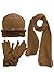 Fleece Hat Scarf & Glove Set With Plush Fur Trim