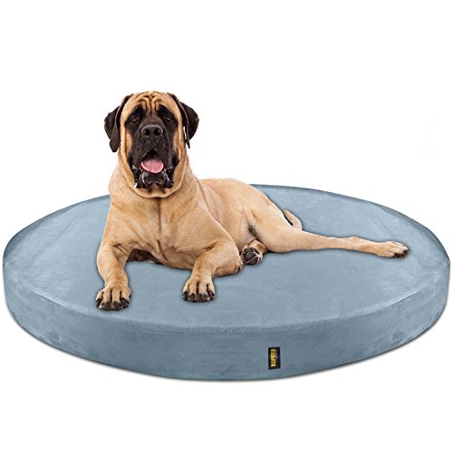 KOPEKS Deluxe Orthopedic Memory Foam Round Dog Bed – Jumbo XL – Grey