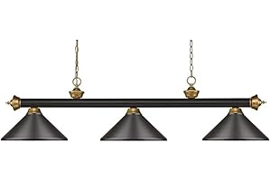 Z-Lite 200-3BRZ+SG-MBRZ 3 Billiard Light, Bronze & Satin Gold