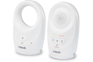 VTech DM1111, Enhanced Range Digital Audio Baby Monitor White (Renewed)