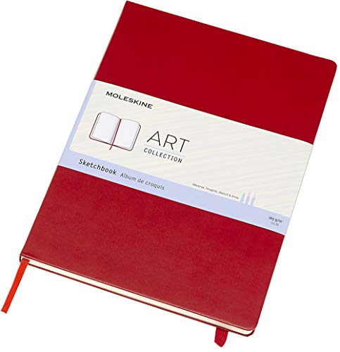 Moleskine-Art-Sketchbook-Hard-Cover-A4-825-x-1175-PlainBlank-Scarlet-Red-96-Pages