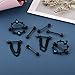 FECTAS Nipple Piercing Jewelry 14G Nipple Rings Stainless Steel Nipple Jewelry Straight Barbells Body Piercing Jewelry for Women Men Black