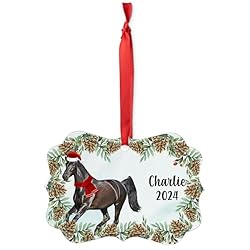 Black Dutch Warmblood Horse Christmas Ornament 2024