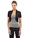 PattyBoutik Women's Pleated Sides Bolero Shrug (Black M)