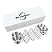 Premium Taco Holder Stand Rack 2 Pack Bundle with 4 Sauce Cups, Stainless Steel Stackable Taco Stand for Soft and Hard Shell Taco, Oven, Grill, Dishwasher Safe