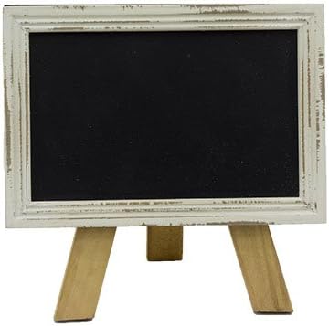 Mini Free Standing Wood Frame Chalkboard for Counter - 6-in White