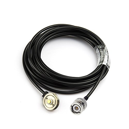 Eightwood NMO 3/4 inch Mount to BNC Male Coax Connector Extension Cable RG58 5M /16.4Ft for CB Radio Handheld Radio Antenna