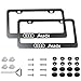 sparkle-um 2pcs Newest Matte Aluminum Alloy License Plate Frame ，with Screw Caps Cover Set Suit，Applicable to US Standard car License Frame, for Audi