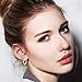 CiNily Womens Rainbow Hoop Earrings for Sterling Silver Plated Small Hoop Earrings Opal Earrings 20mm