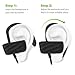 Wireless Earbuds UPPEL Wireless Earphones Bluetooth Sports Running Headphones 8 Hours Play Time Sweatproof Headsets Secure Ear Hooks Design With Noise Cancellation