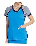 Active by Grey's AnatomyTM Women's Tri-Color V-Neck Solid Scrub Top