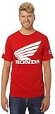 JH Design Honda Logo T-Shirt Red Crewneck T-Shirt (Large, RAC4-Red)