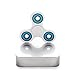 Fidget Spinner with Premium Quality Ceramic Bearings + Metal Box + Extra Caps, High Speed Non-3D Printed Hand Toy - Perfect for Stress, Anxiety Best Reducer by Need2Spin (White&Blue)