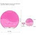 Facial Cleansing Brush, Gentle Exfoliating and Sonic Face Brushes, Electric Cleanser Brush Silicone for Deep Cleaning, Removing Blackhead and Massage(Pink)