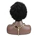 SinoArt Afro Kinky Curly Short Wig 100% Brazilian Remy Human Hair 130% Density Short Full Wig for Women (Natural Black)