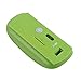 HDE Ultra-Thin Wireless Mouse 2.4GHZ Ergonomic Candy Colored Optical Mouse with USB Nano Receiver and Adjustable DPI Switch (Green)