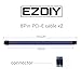 EZDIY-FAB PSU Cable Extension kit Sleeved Cable Custom Power Supply Sleeved Extension 16 AWG 24-PIN 8-PIN 6-PIN 4+4-PIN with Combs- Black/Blue/Grey