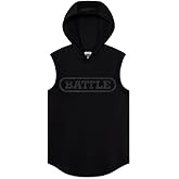Battle Sports Sleeveless Light Action Workout Hoodie - Raglan Cut Sleeveless Hoodie for Youth