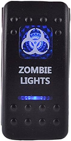 Machter Car Boat Auto Vehicle Blue LED Spot Light Toggle Switch ARB Carling Style Narva ON OFF 12V 24V Waterproof (Zombie Lights)