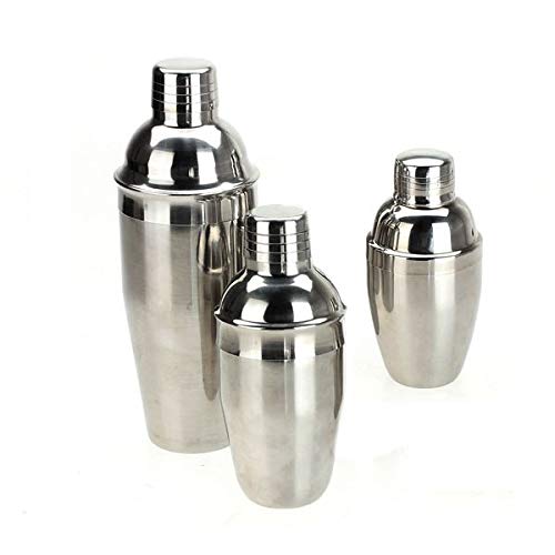 Cocktail Whisks - Nhbr Stainless Steel Cocktail Bartender Shaker Drink Mixer Bar Set Kit 750ml - Bartender Bar Accessory Steel Stainless Food Wine Swizzle Set Shaker - Thumbnail 4
