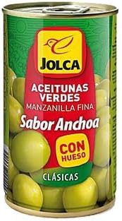 Aceitunas Verdes - Spanish Manzanilla green olives - anchovies taste